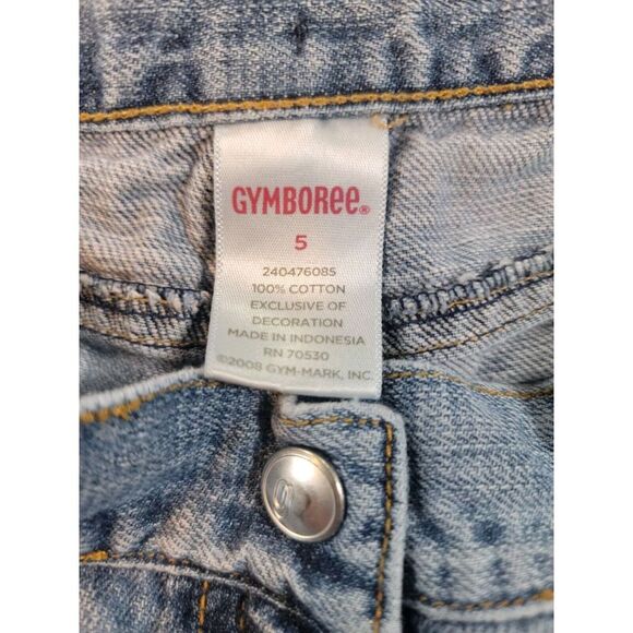 Gymboree Girls 5 Blue Jeans Embroidered Candy Gummy Bear Peppermint‎ Gum Drop - Picture 3 of 5
